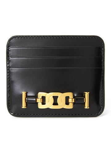 Kate Leather Card Wallet Black - TOD'S - BALAAN 1