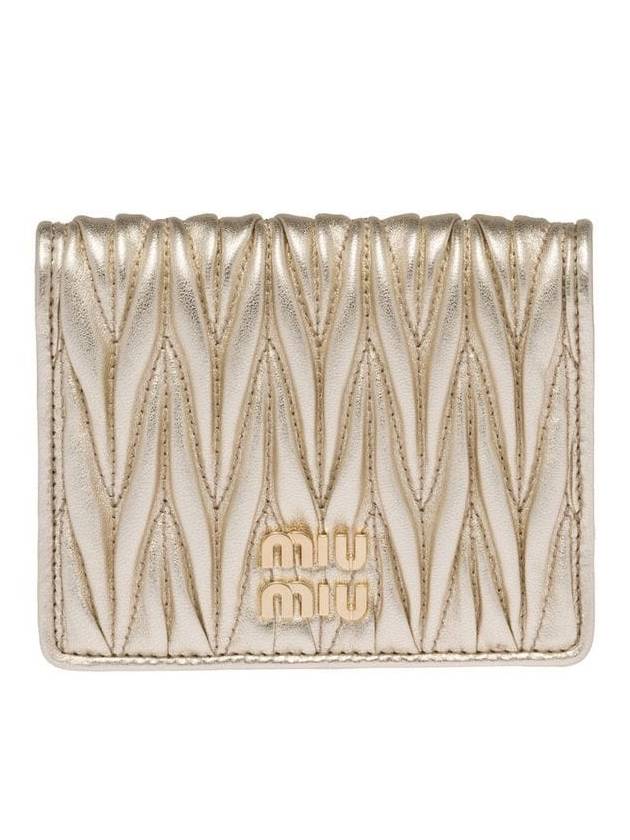 logo-plaque matelassé wallet - MIU MIU - BALAAN 1