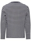 Fox Logo Stripe Long Sleeve T-Shirt Navy - MAISON KITSUNE - BALAAN 4