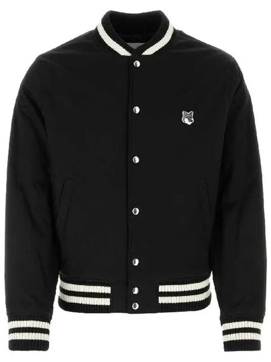 Cotton Satin Teddy Jacket Black - MAISON KITSUNE - BALAAN 2