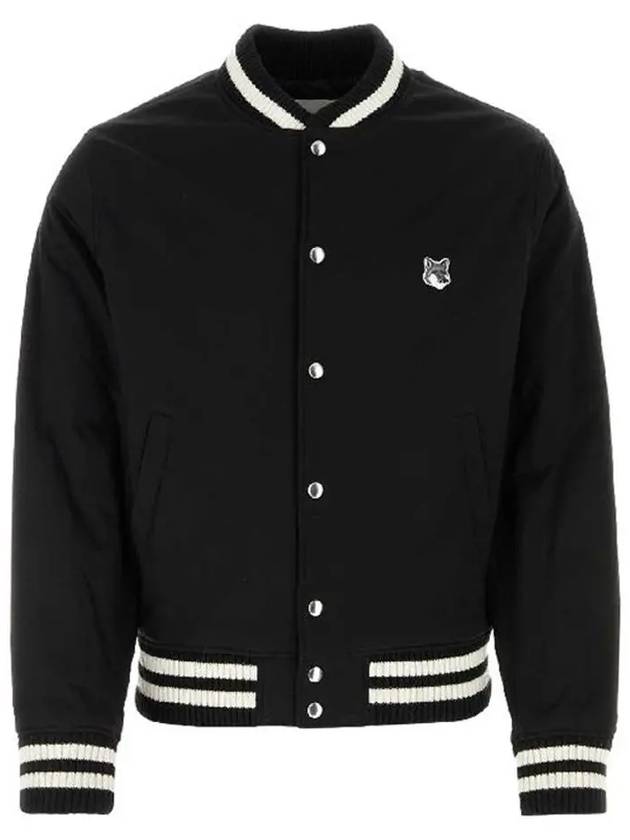 Cotton Satin Teddy Jacket Black - MAISON KITSUNE - BALAAN 3