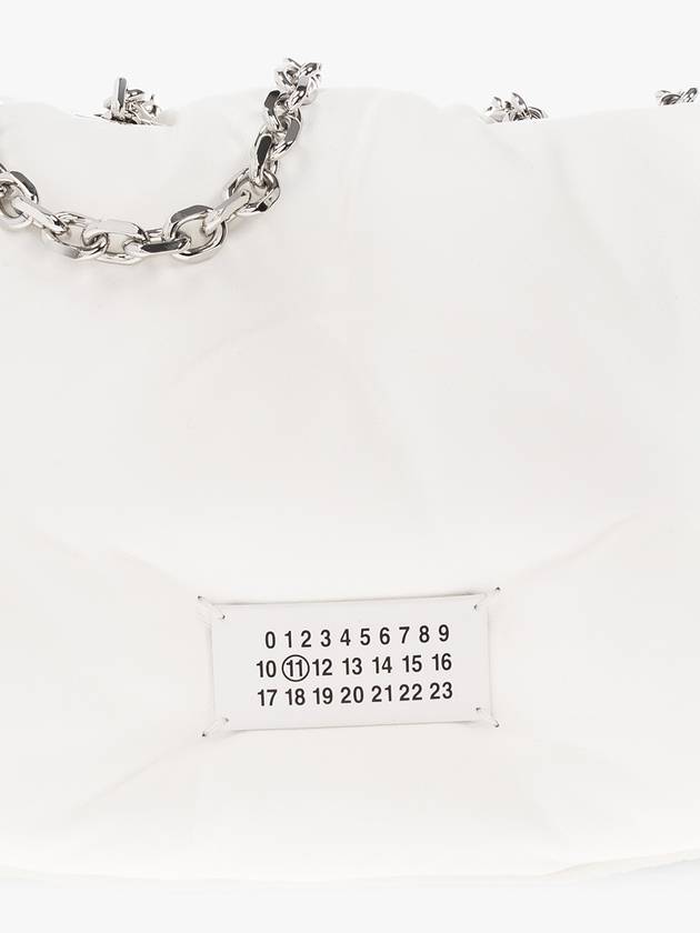 Glam Slam Puffer Leather Chain Shoulder Bag White - MAISON MARGIELA - BALAAN 7