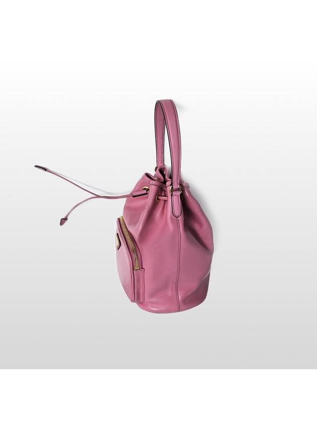 Prada Duet Leather Bucket Bag 1BH038 - PRADA - BALAAN 5