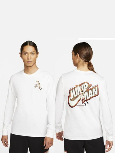 01-DC9776-100-Jordan-Jumpman Long Sleeve T-Shirt-White - NIKE - BALAAN 1