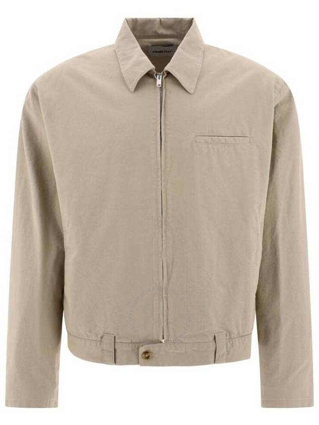 Ambush Beige Zip-Up Long Sleeved Overshirt, Size Medium - AMBUSH - BALAAN 1