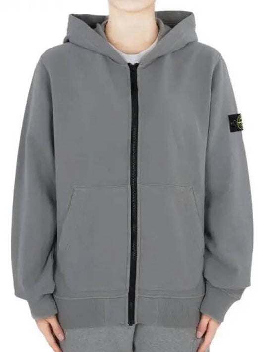 Stone Waffen Patch Hooded Zip-Up Jacket (Gray) 811660720 V0064 14A (Can Be Worn By Adults) - STONE ISLAND - BALAAN 2