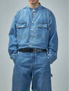 Denim Long Sleeve Shirt Blue - BOTTEGA VENETA - BALAAN 4