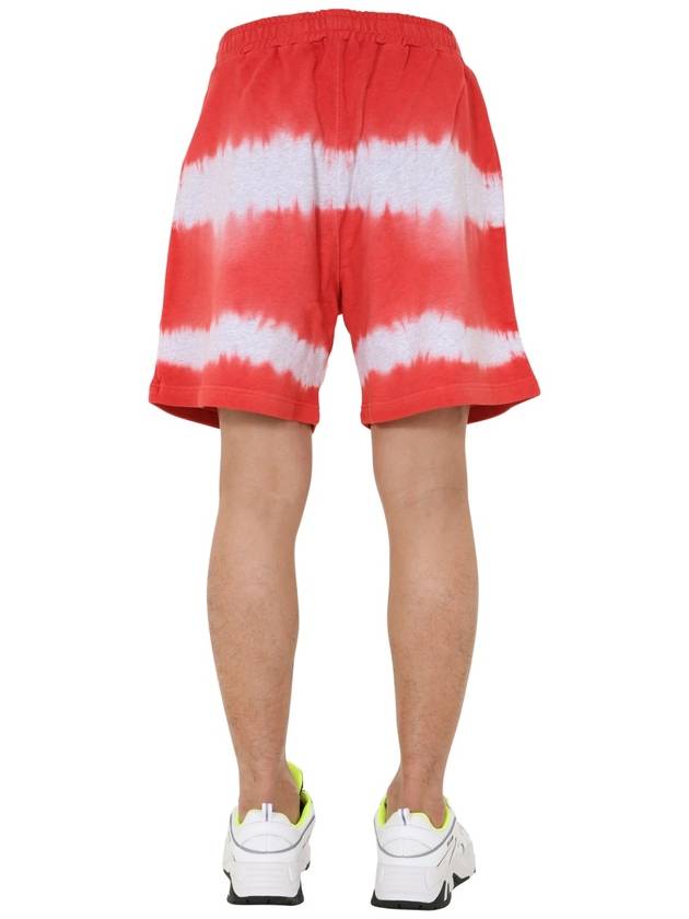 Men's Tie Dye Bermuda Shorts Red - MSGM - BALAAN 5