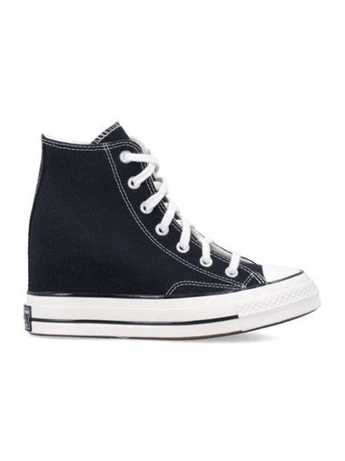 Chuck 70 Wedge High Top Sneakers Black - CONVERSE - BALAAN 1