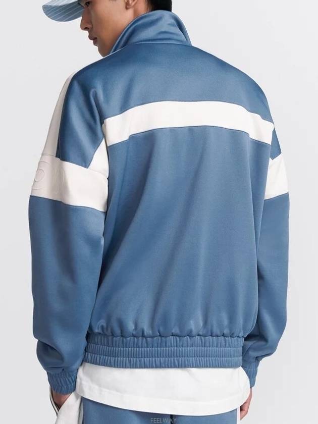 Track Zip Up Jacket Blue - DIOR - BALAAN 5