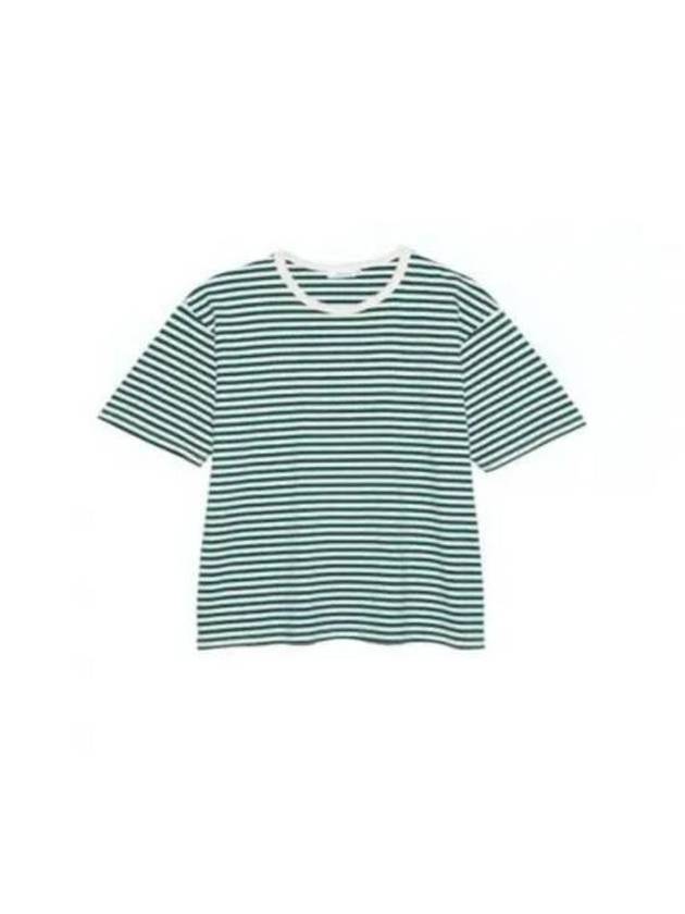 Short Sleeve T Shirt SUHS425 GN Free Green x Natural - NANAMICA - BALAAN 1