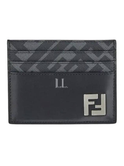 FF Square Leather Card Wallet Black - FENDI - BALAAN 2