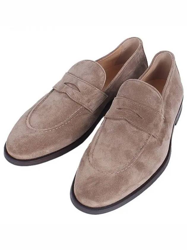 Suede Penny Loafers Beige - BRUNELLO CUCINELLI - BALAAN 2