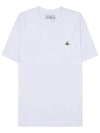 ORB Logo Cotton Short Sleeve T-Shirt White - VIVIENNE WESTWOOD - BALAAN 2