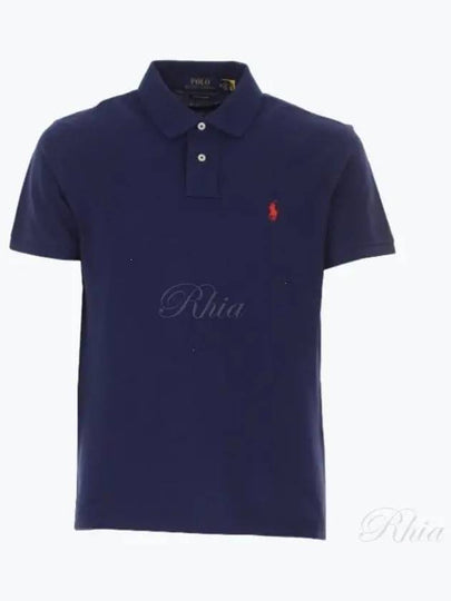 Men's Red Embroidered Logo Polo Shirt Navy - POLO RALPH LAUREN - BALAAN 2