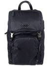 Re-Nylon Saffiano Leather Backpack Navy - PRADA - BALAAN 2