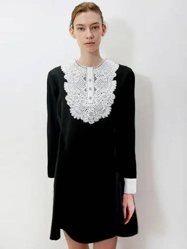 Lace Tuck Dress Black - DAMAGE MNEMONIC - BALAAN 1