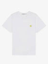 Monochrome Fox Head Patch Short Sleeve T-Shirt White - MAISON KITSUNE - BALAAN 3