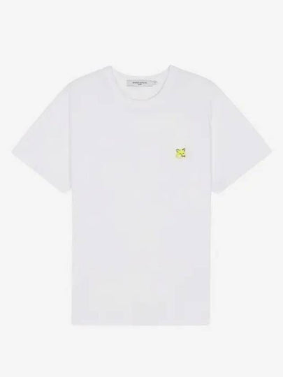 Monochrome Fox Head Patch Short Sleeve T-Shirt White - MAISON KITSUNE - BALAAN 2