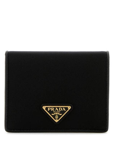 Re Nylon Saffiano leather bi fold wallet - PRADA - BALAAN 1