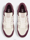 B57 Cream Smooth Calfskin Low Top Sneakers Red - DIOR - BALAAN 4