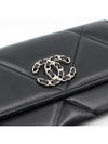 CH 19 Lambskin black medium wallet silver plate CH22WT012 - CHANEL - BALAAN 4