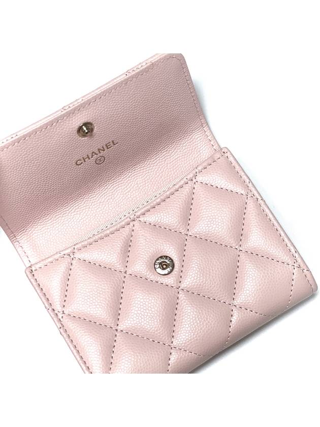 Classic Caviar Cubic Logo Bicycle Wallet Pink AP3340 - CHANEL - BALAAN 4