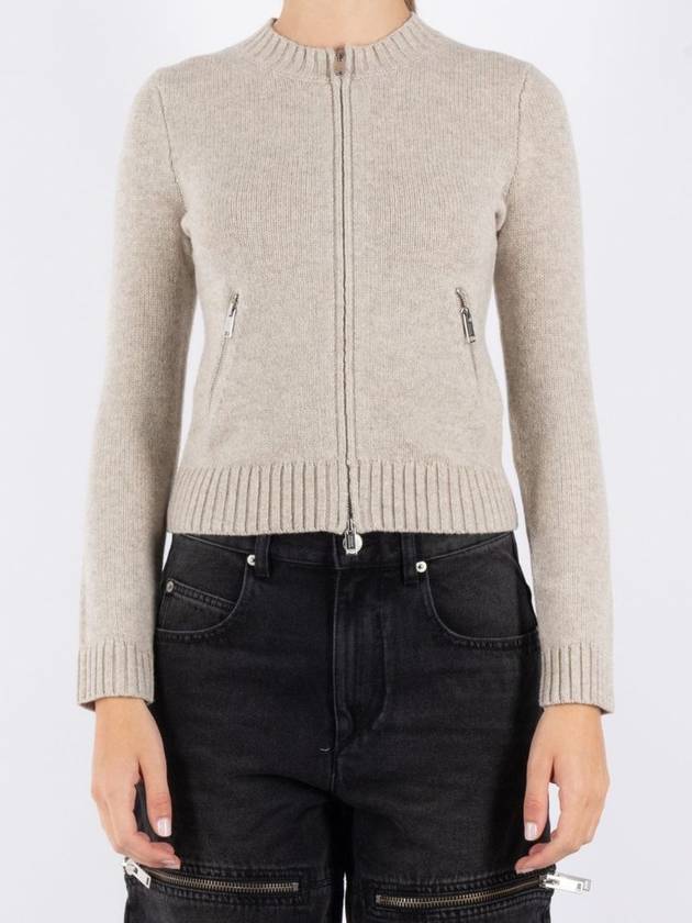 Lynda Zip Up Knit Cardigan Light Grey - ISABEL MARANT - BALAAN 2