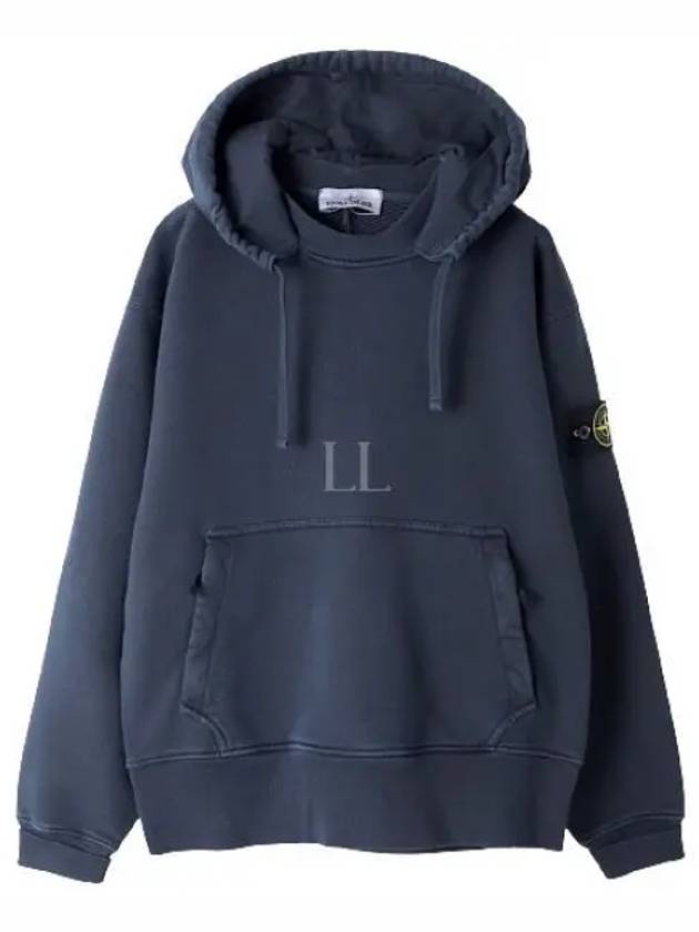 Men's Oversized Cotton Hoodie Navy - STONE ISLAND - BALAAN 2