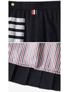 4 Bar Plain Weave Mini Pleated Skirt Navy - THOM BROWNE - BALAAN 4