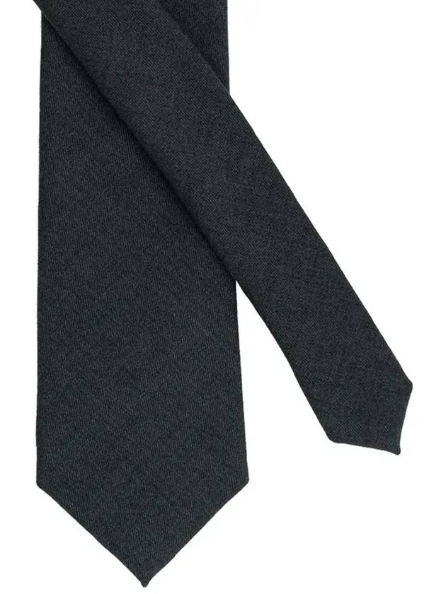 Daily Office Wool Tie Charcoal - MANNERGRAM - BALAAN 3