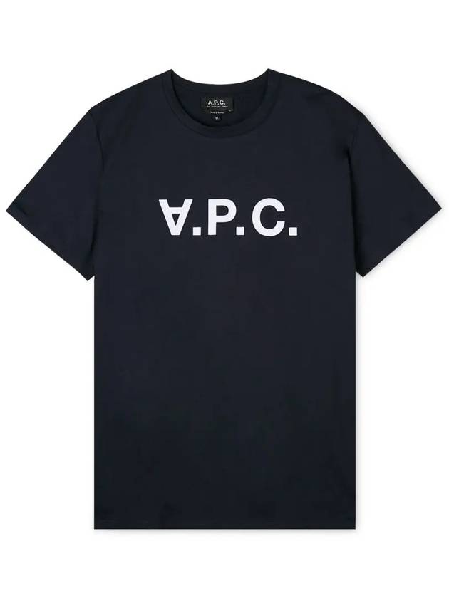 VPC Logo Organic Cotton Short Sleeve T-Shirt Navy - A.P.C. - BALAAN 2