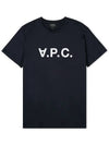 VPC Logo Organic Cotton Short Sleeve T-Shirt Navy - A.P.C. - BALAAN 4