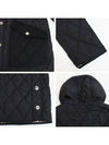 Women's Diamond Quilted Hoodie Single Coat Black - BURBERRY - BALAAN 5