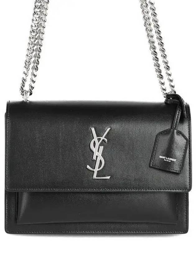 Sunset Monogram Medium Shoulder Bag Black - SAINT LAURENT - BALAAN 2