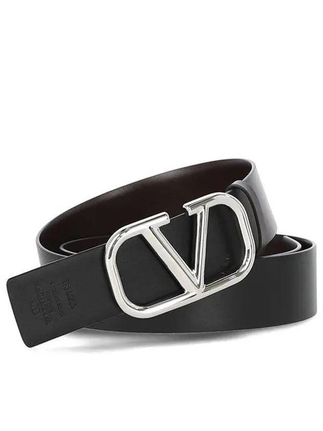 V logo 4Y2T0Q87 SNP NM8 double sided leather belt 1006342 - VALENTINO - BALAAN 1