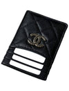 Classic Caviar Season Logo Card Holder Black AP3404 Click - CHANEL - BALAAN 6