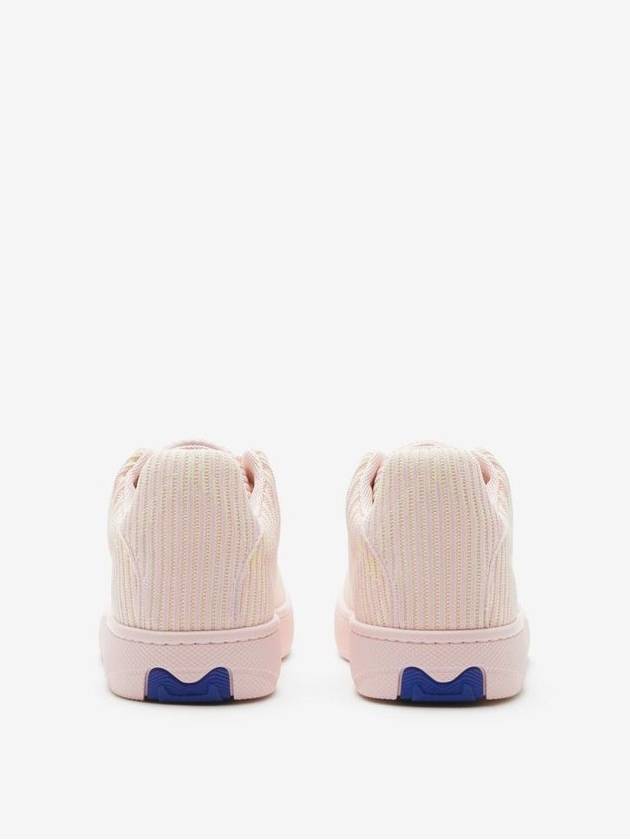 Check Knit Box Low-Top Sneakers Pink - BURBERRY - BALAAN 5