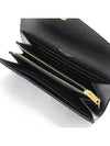 Matelasse Monogram Quilting Leather Flap Long Wallet Black - SAINT LAURENT - BALAAN 5