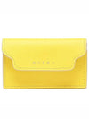 Logo Saffiano Leather Card Wallet Yellow - MARNI - BALAAN 2