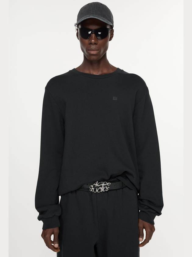 Logo Cotton Sweatshirt Black - ACNE STUDIOS - BALAAN 2