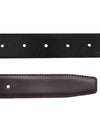 Horseshoe Buckle Double Sided Cutting Lather Belt Burgundy Black - MONTBLANC - BALAAN 7