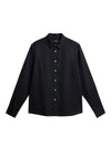 Comfort Tencel Slim Long Sleeve Shirt Black - J.LINDEBERG - BALAAN 2