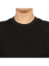 Women's Gradient Embossing Back Logo Short Sleeve T-Shirt Black - WOOYOUNGMI - BALAAN 8