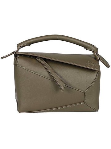 Mini Puzzle Classic Calfskin Tote Bag Dark Khaki - LOEWE - BALAAN 1