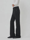 Denim Relaxed Long Boot Cut Pants Black - RYUL+WAI: - BALAAN 1