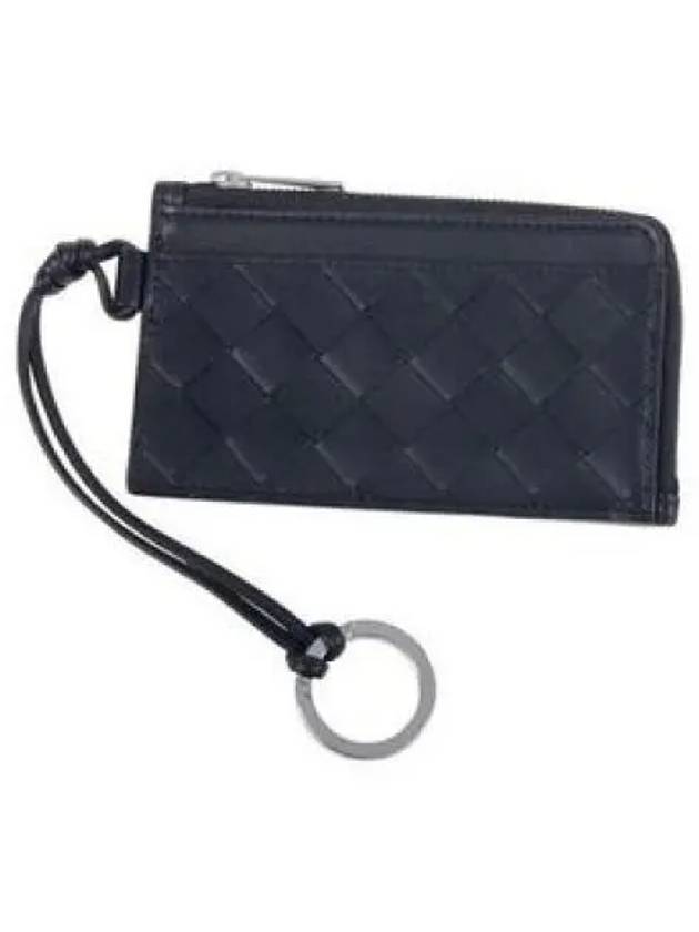 Intrecciato L Zipper Leather Card Wallet Black - BOTTEGA VENETA - BALAAN 2