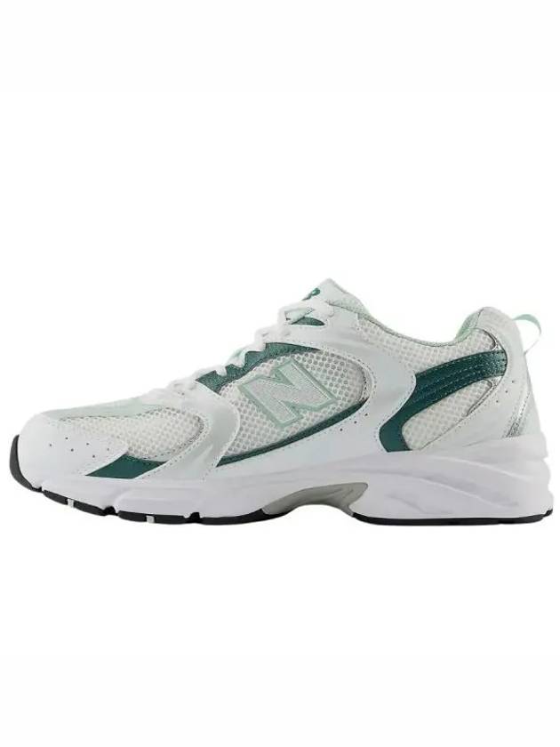 530 Mesh Panel Low Top Sneakers Green White - NEW BALANCE - BALAAN 2