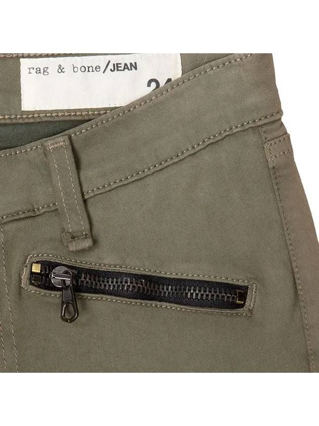 Rag & Bone Zipper Cotton Skinny Pants Khaki W15480163 - RAG & BONE - BALAAN 4