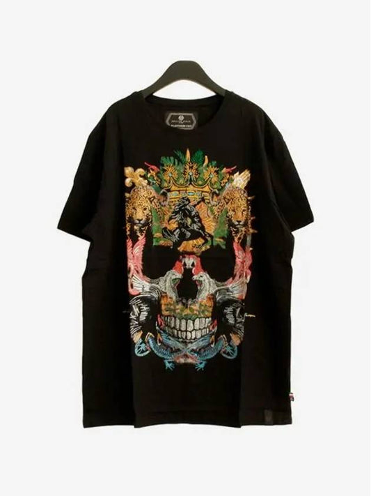 Jungle Skull Short Sleeve T-Shirt Black - PHILIPP PLEIN - BALAAN 2